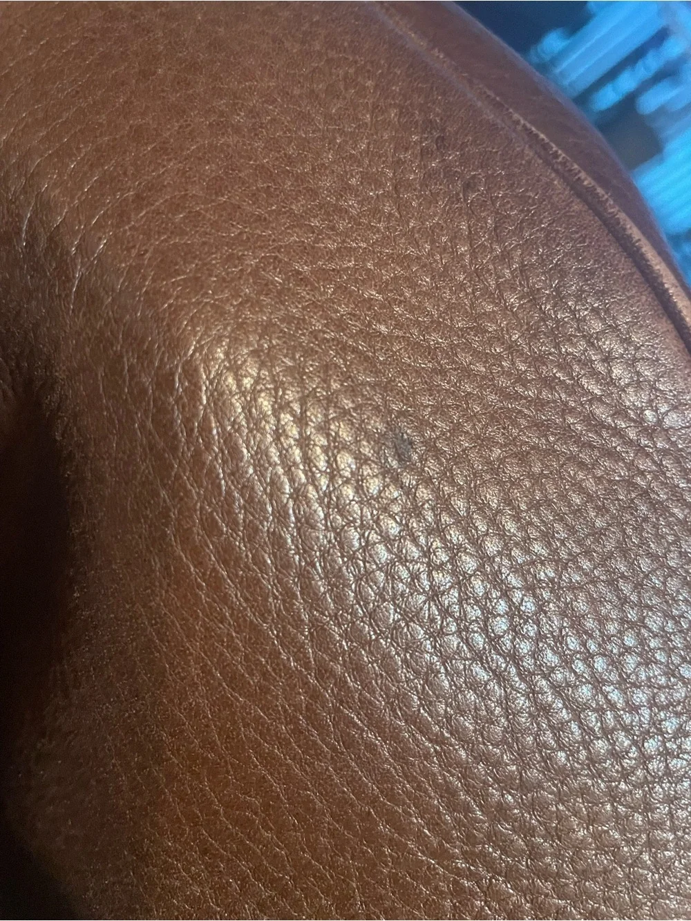 Coach Brown Pebbled Leather Hobo Shoulder Bag with Brass Hardware.